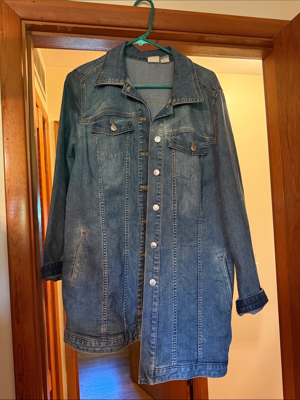 Chico's Midwash Blue Denim Jacket